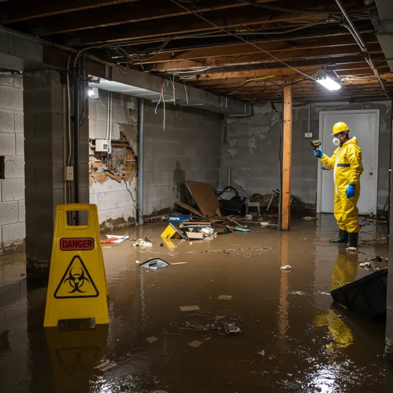 Flooded Basement Electrical Hazard in Richton, MS Property